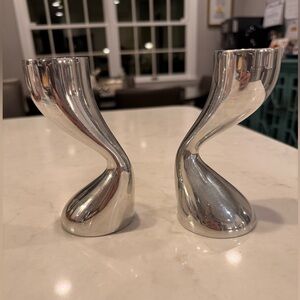 Nambe Metal Candle Holders by Karim Rashid